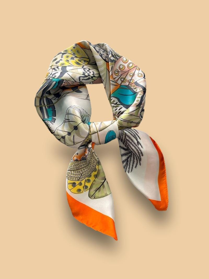 Foulard Blanc Satiné Femme