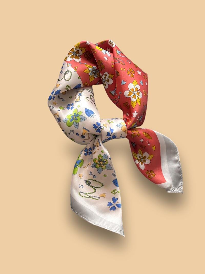 Foulard en Satin Orange