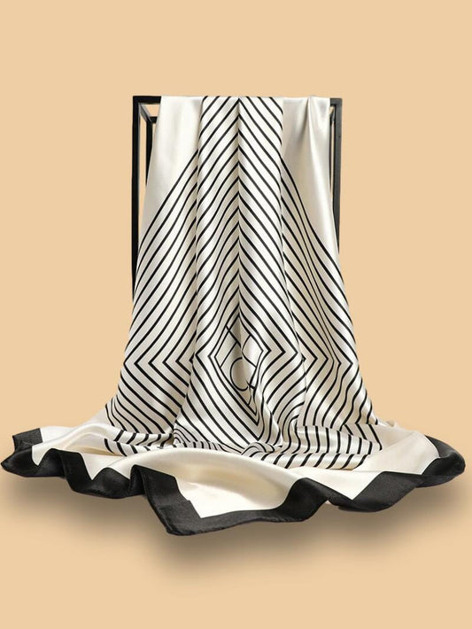 Foulard Noir et Blanc Femme